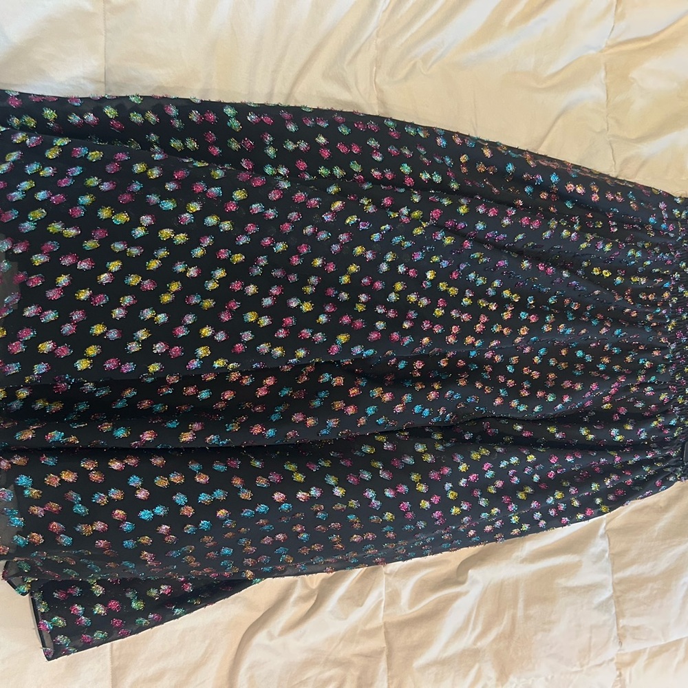 Halogen Nordstrom long black and multicolored skirt - Picture 3 of 6